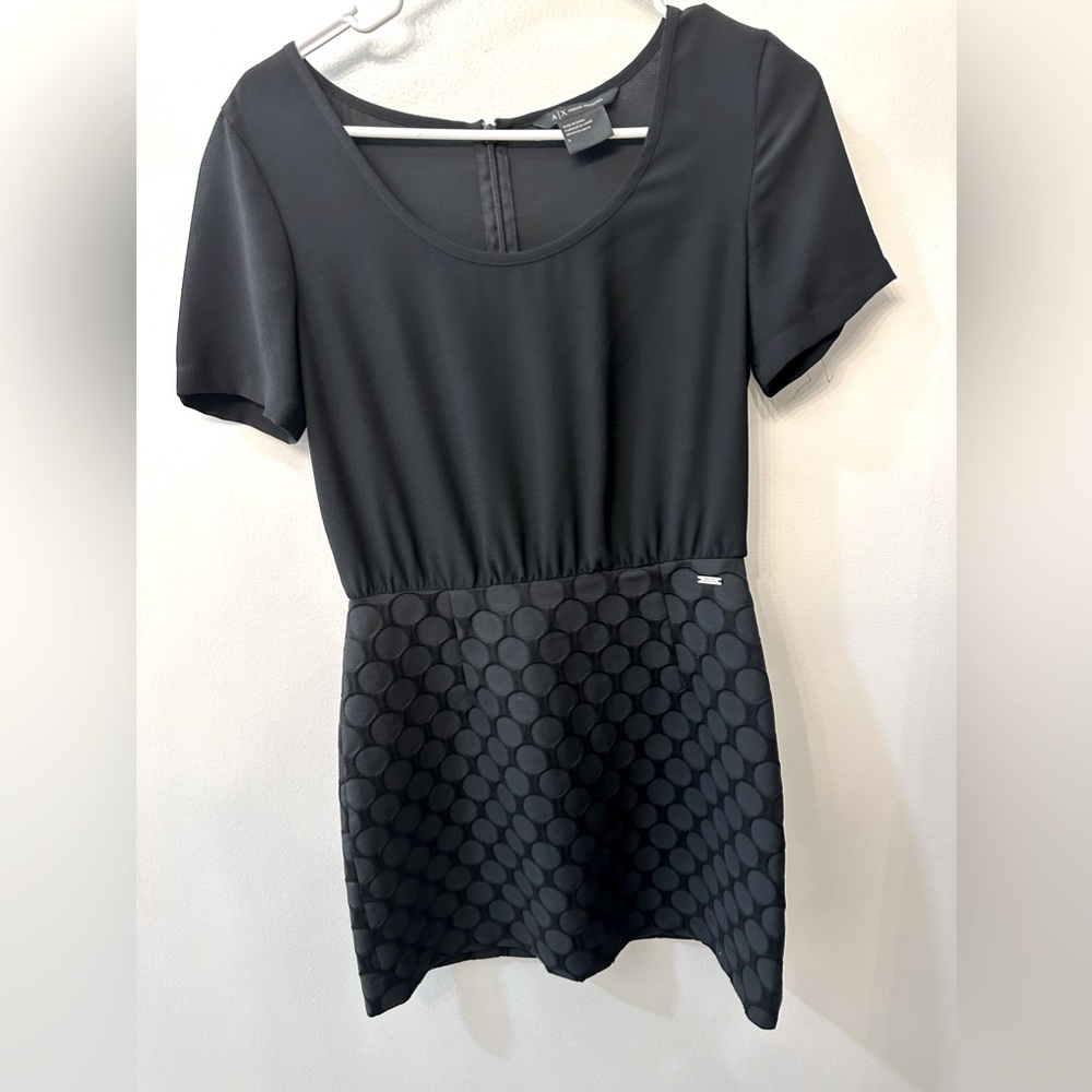 PolkaDot Perfection: Transform Your Style. Versatile Black Armani Exchange Dress